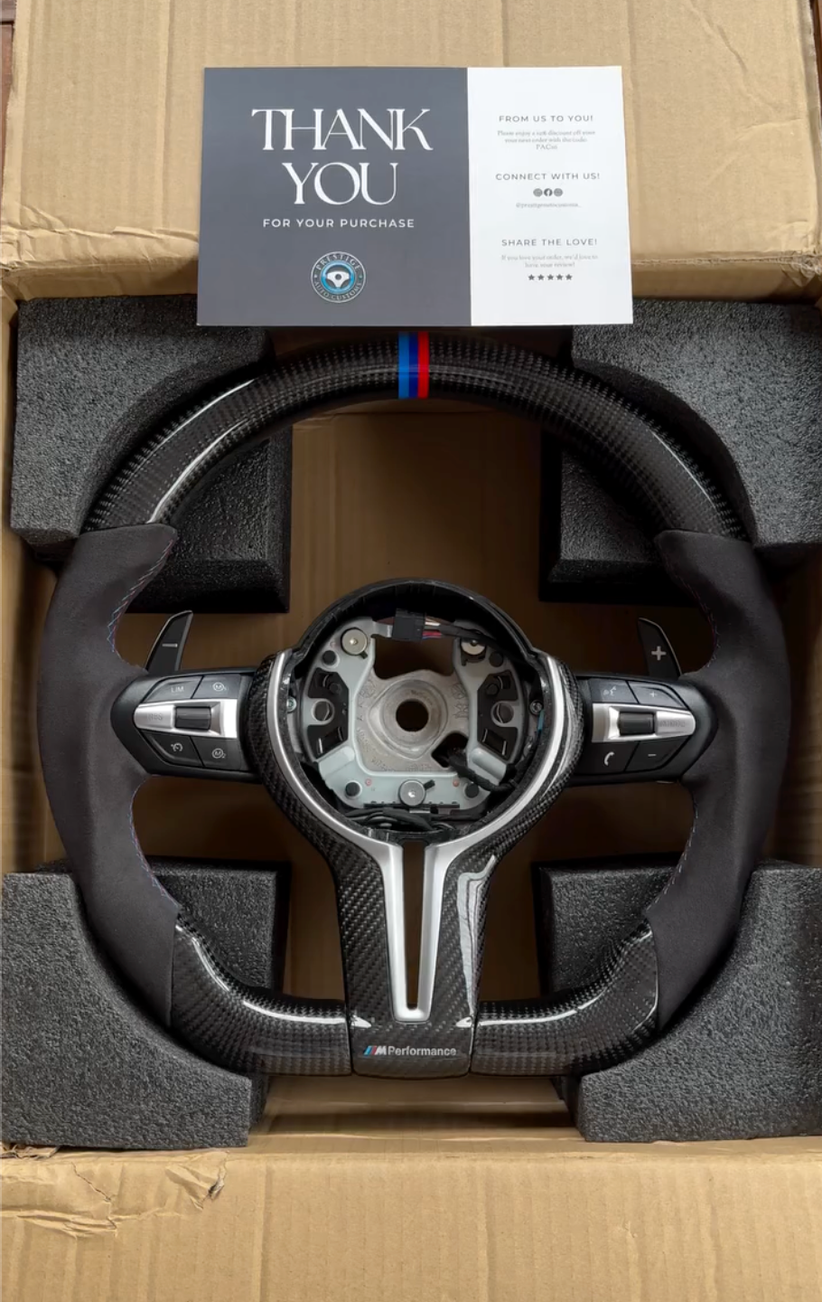 2017 M3 F80 Carbon Steering Wheel with Alcantara