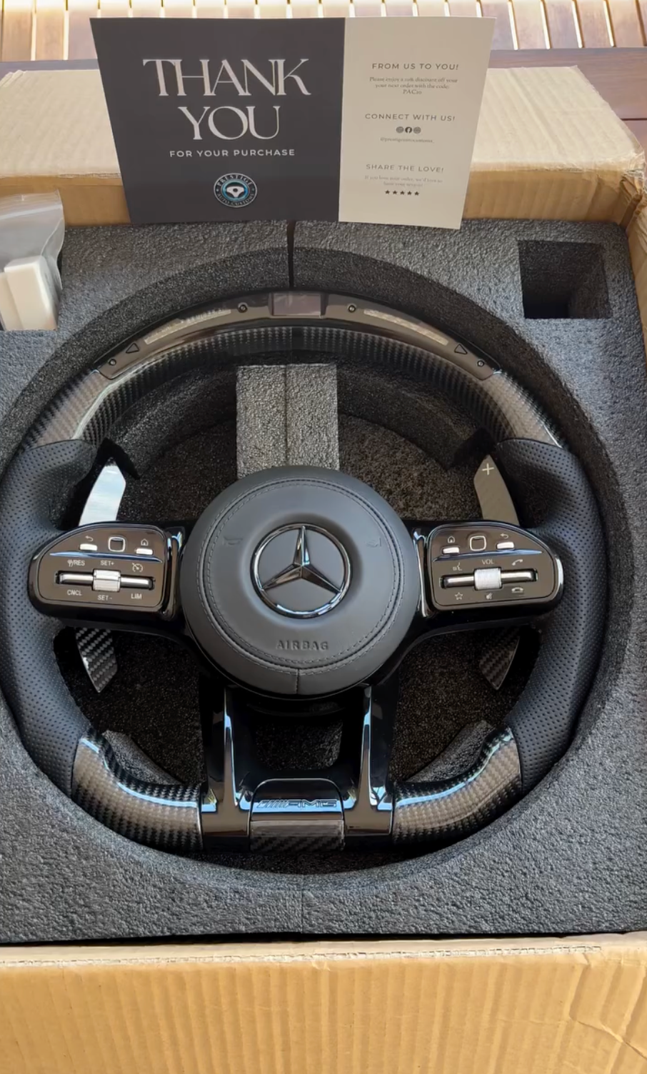 2016 Mercedes C43 Carbon Steering Wheel with LED
